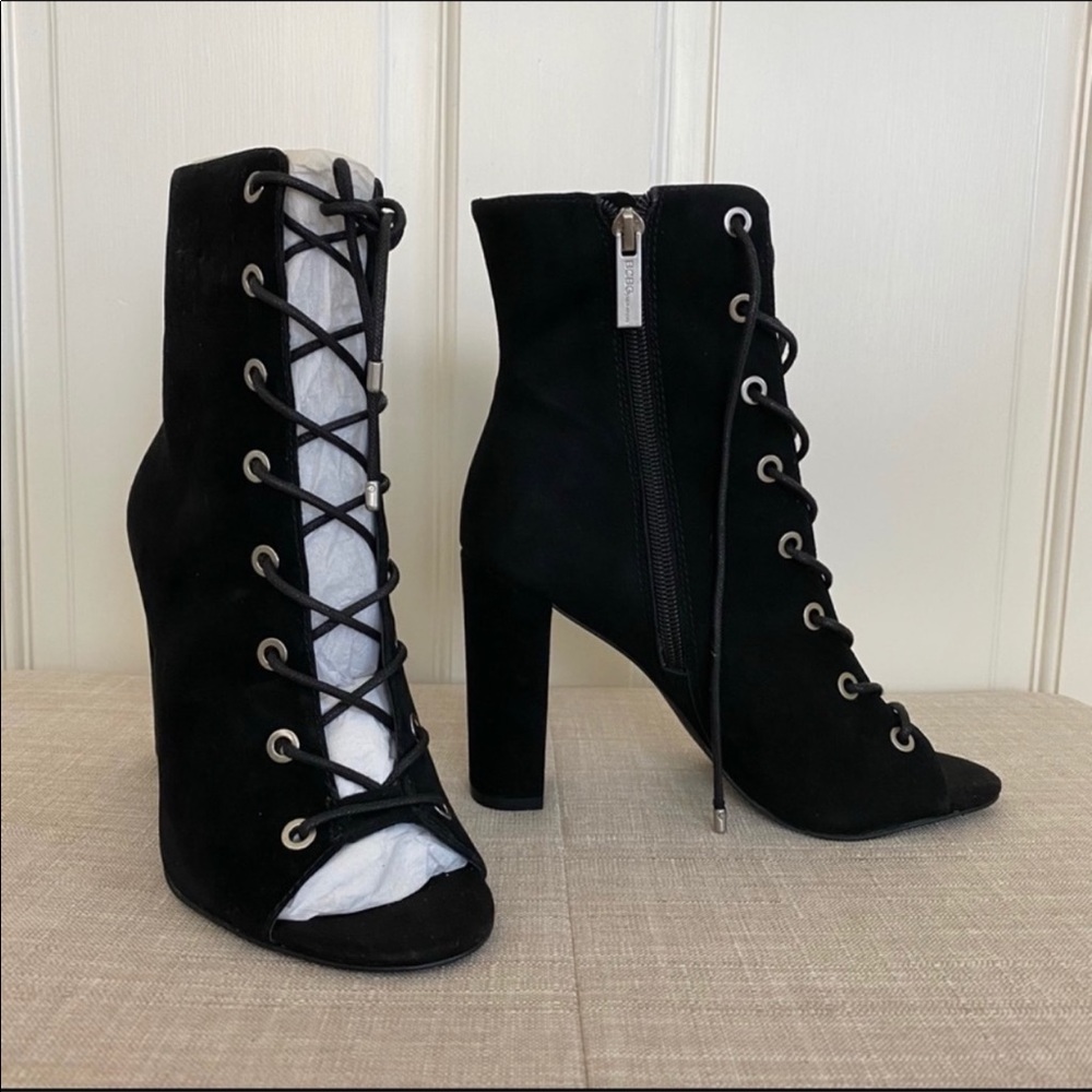 BCBGeneration | Ripley Lace-Up Bootie Black Suede • 6M